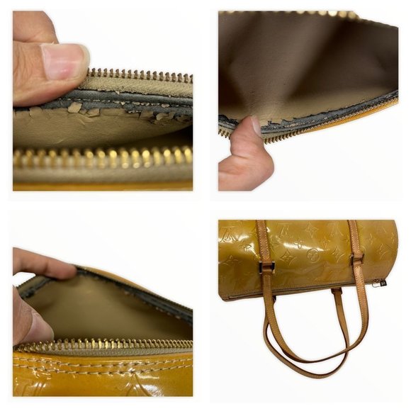 LOUIS VUITTON BEDFORD BEIGE VERNIS YELLOW 874125 - Picture 6 of 13